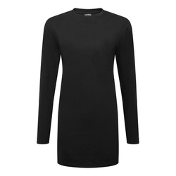 B194 - Damska koszulka bawełniana o luźnym kroju L/S - Czarny