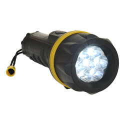 PA60 - Latarka gumowa z 7 diodami LED  - Żółty/Czarny