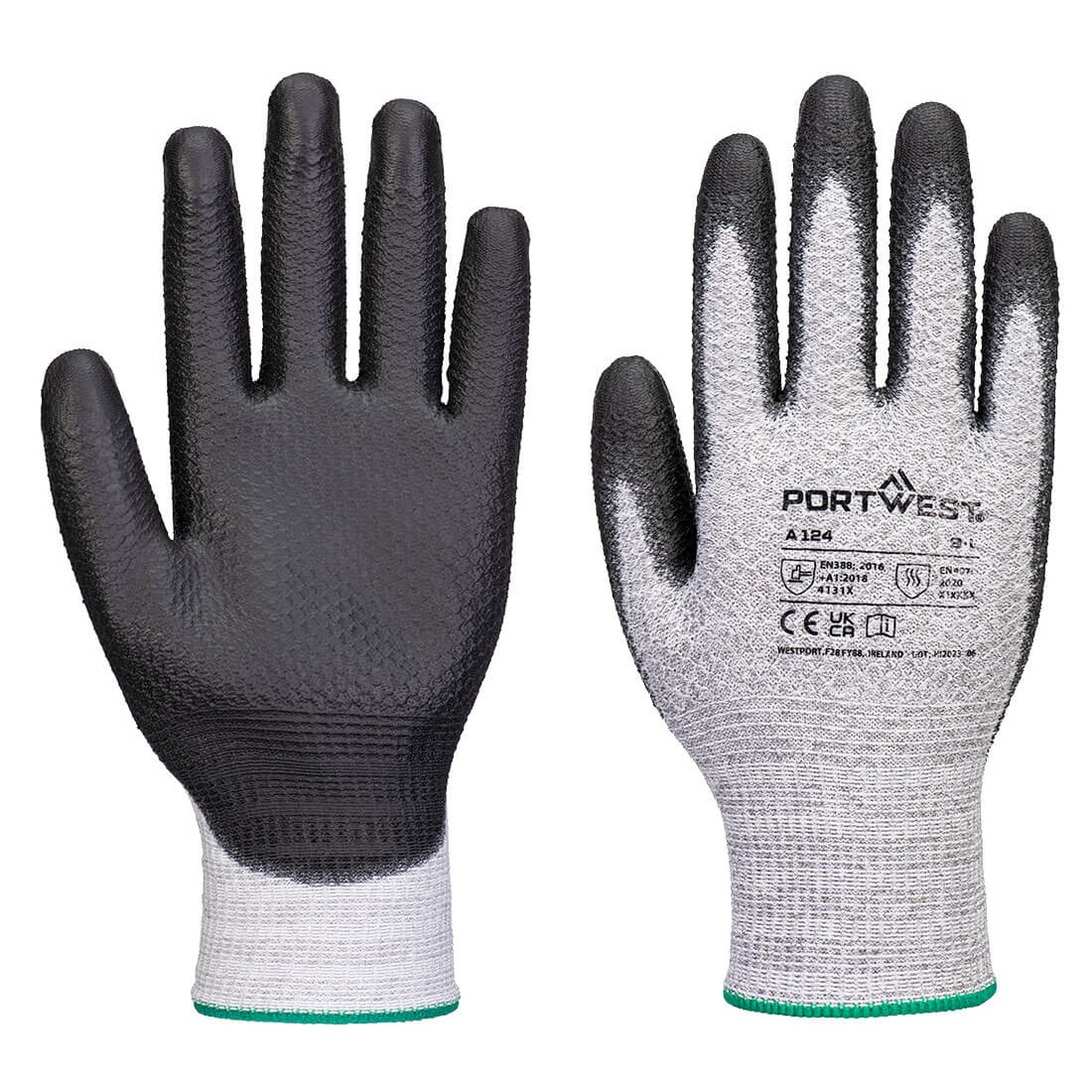 A124 - Rękawica Grip 13 PU Diamond Knit - 12 par - Portwest