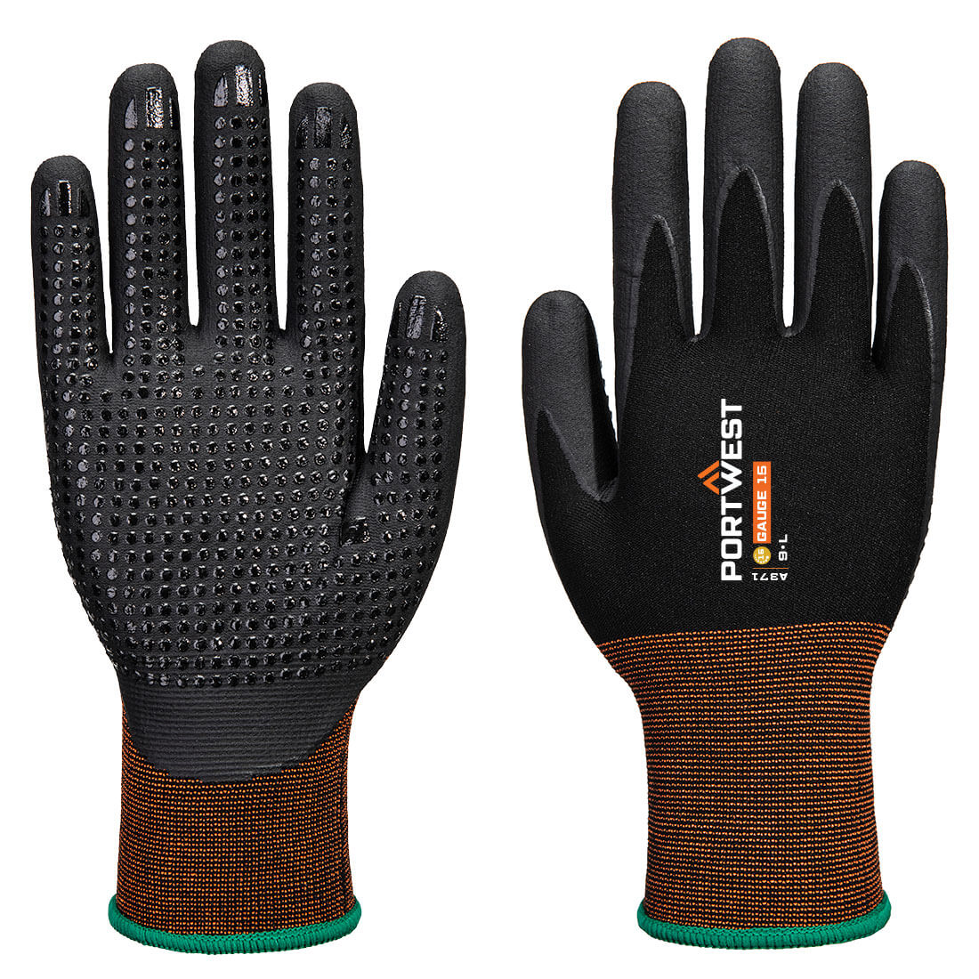 A371 - Rękawice GP Grip 15 z nakropieniami nitrylowymi - Portwest