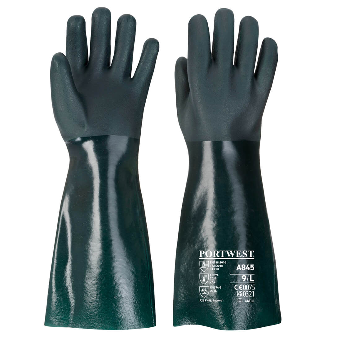 A845 - Rękawica pokryta podwójną warstwą PCV 45 cm - Portwest