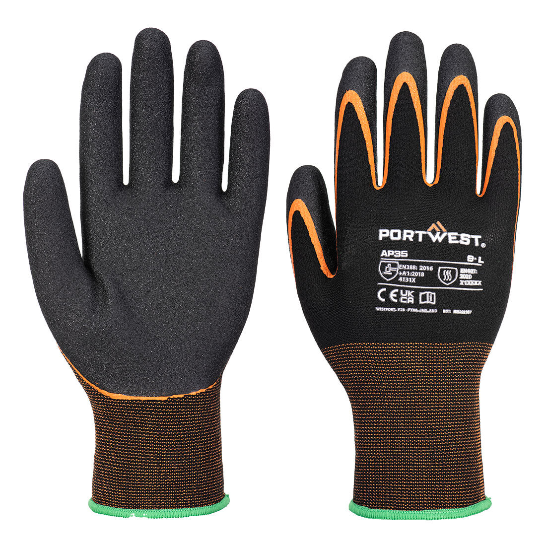 AP35 - Rękawice Grip 15 Nitrile z podwójnym powleczeniem - Portwest