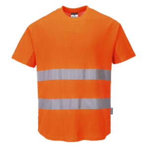 C394 - Ostrzegawczy T-shirt z panelami z siatki - Portwest