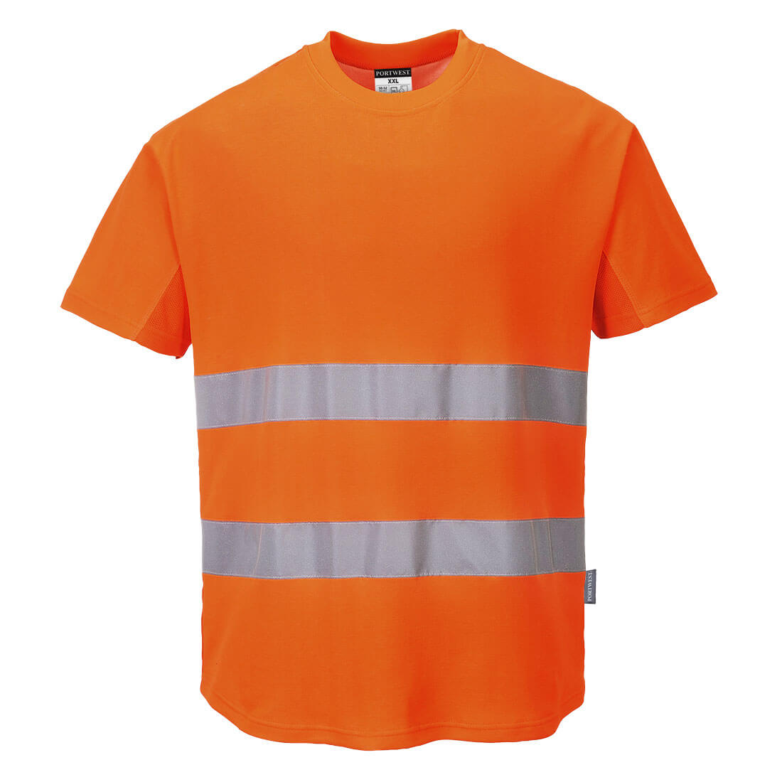 C394 - Ostrzegawczy T-shirt z panelami z siatki - Portwest