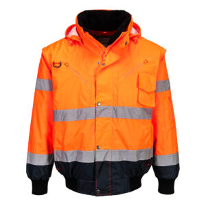 C465 - Kontrastowa kurtka ostrzegawcza Bomber 3 w 1 - Portwest