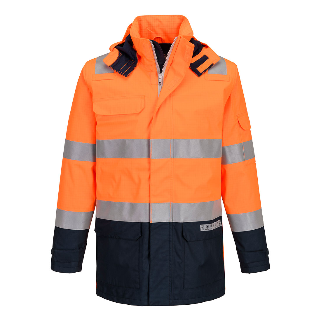 FR605 - Trudnopalna i antystatyczna kurtka ostrzegawcza Bizflame Rain + Light Arc - Portwest
