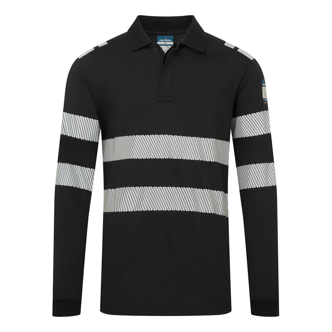FR733 - Koszulka trudnopalna Polo z długim rękawem PW3 Modaflame Knit - Portwest