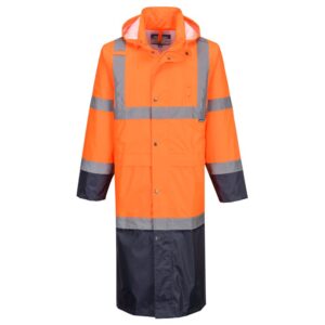 H446 - Hi-Vis Contrast Raincoat 122cm - Portwest