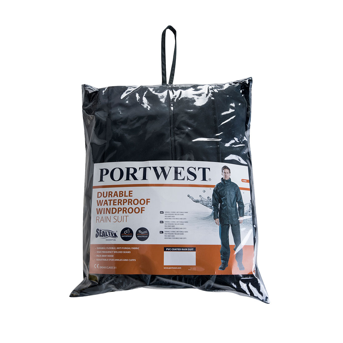L450 - Podstawowy komplet przeciwdeszczowy Sealtex (kurtka i spodnie) - Portwest