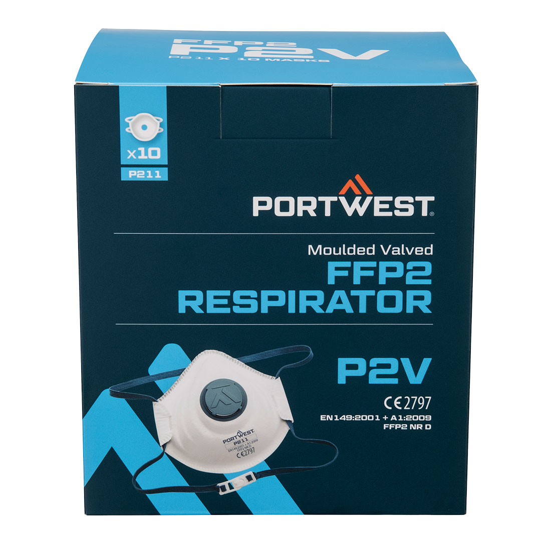 P211 - Półmaska FFP2 z zaworkiem (PK10) - Portwest