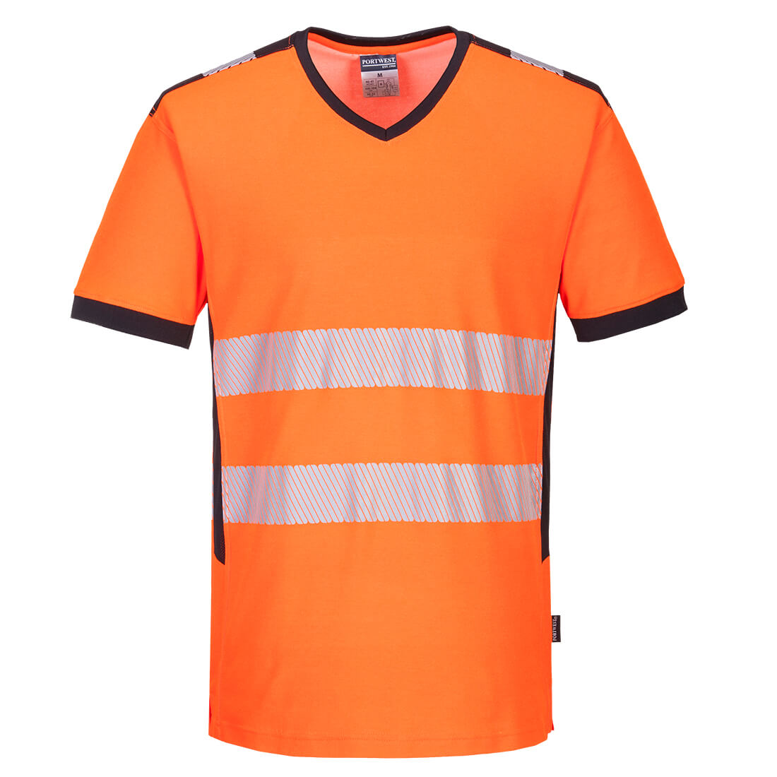 PW310 - T-shirt ostrzegawczy PW3 z dekoltem w szpic - Portwest
