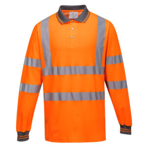 S271 - Koszulka polo ostrzegawcza Cotton Comfort z długimi rękawami - Portwest