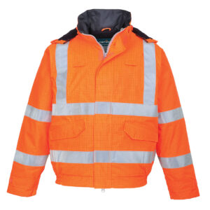 S773 - Trudnopalna kurtka ostrzegawcza i  antystatyczna Bomber Bizflame Rain - Portwest