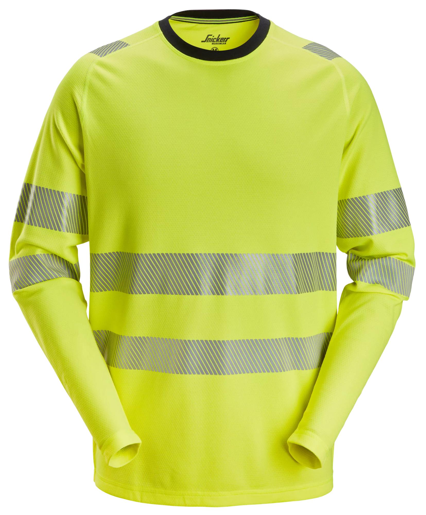 2431 - T-shirt odblaskowy – długi rękaw, EN 20471/2/3 - Snickers