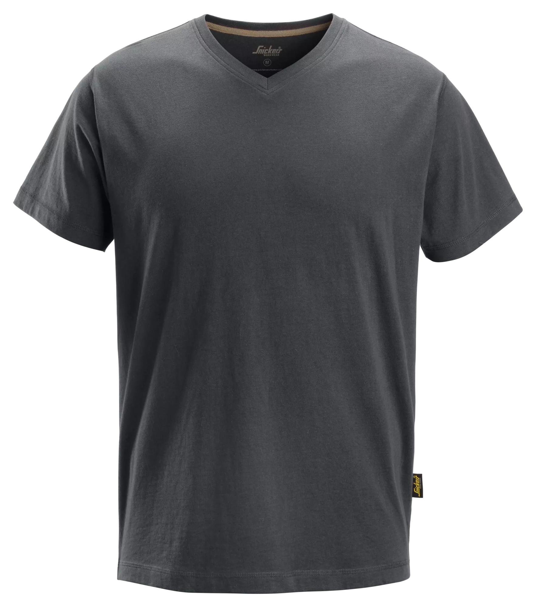 2512 - T-shirt z dekoltem w serek - Snickers - obrazek 4