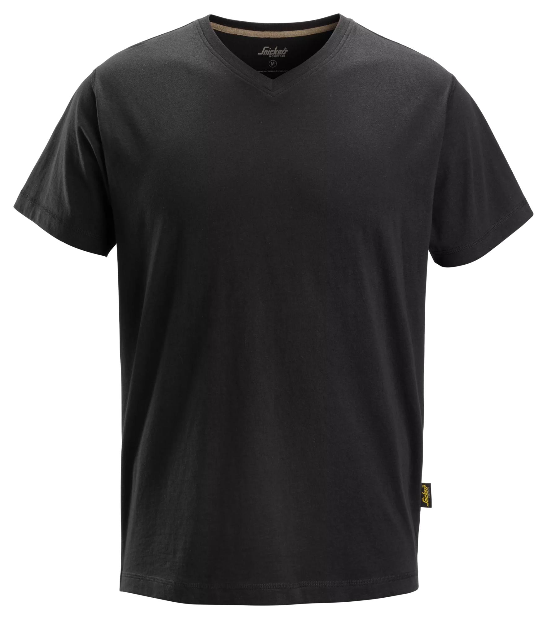 2512 - T-shirt z dekoltem w serek - Snickers - obrazek 5