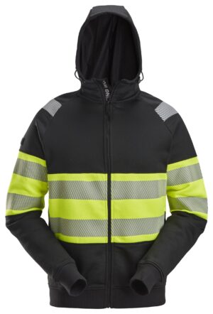 2838 - Bluza odblaskowa z kapturem, na suwak, EN 20471/1 - Snickers