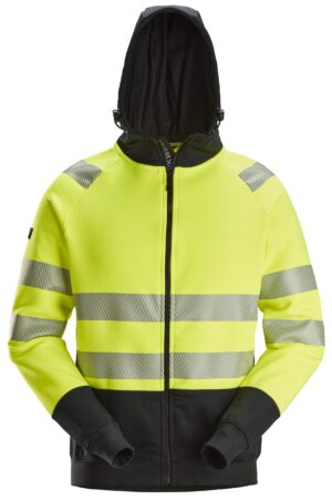 2839 - Bluza odblaskowa z kapturem, na suwak, EN 20471/2 - Snickers