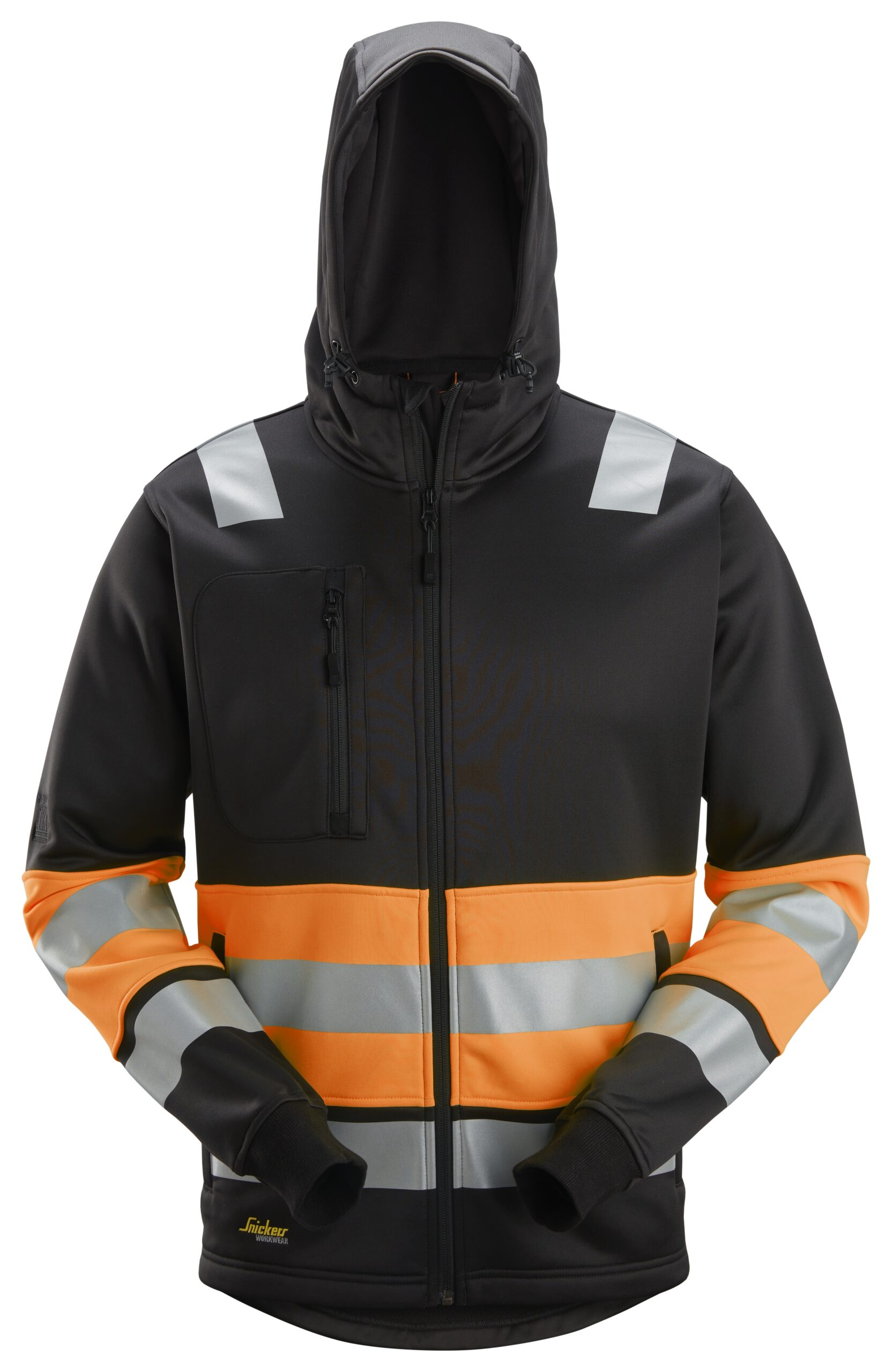 8038 - Bluza odblaskowa z kapturem, na suwak, EN 20471/1 - Snickers