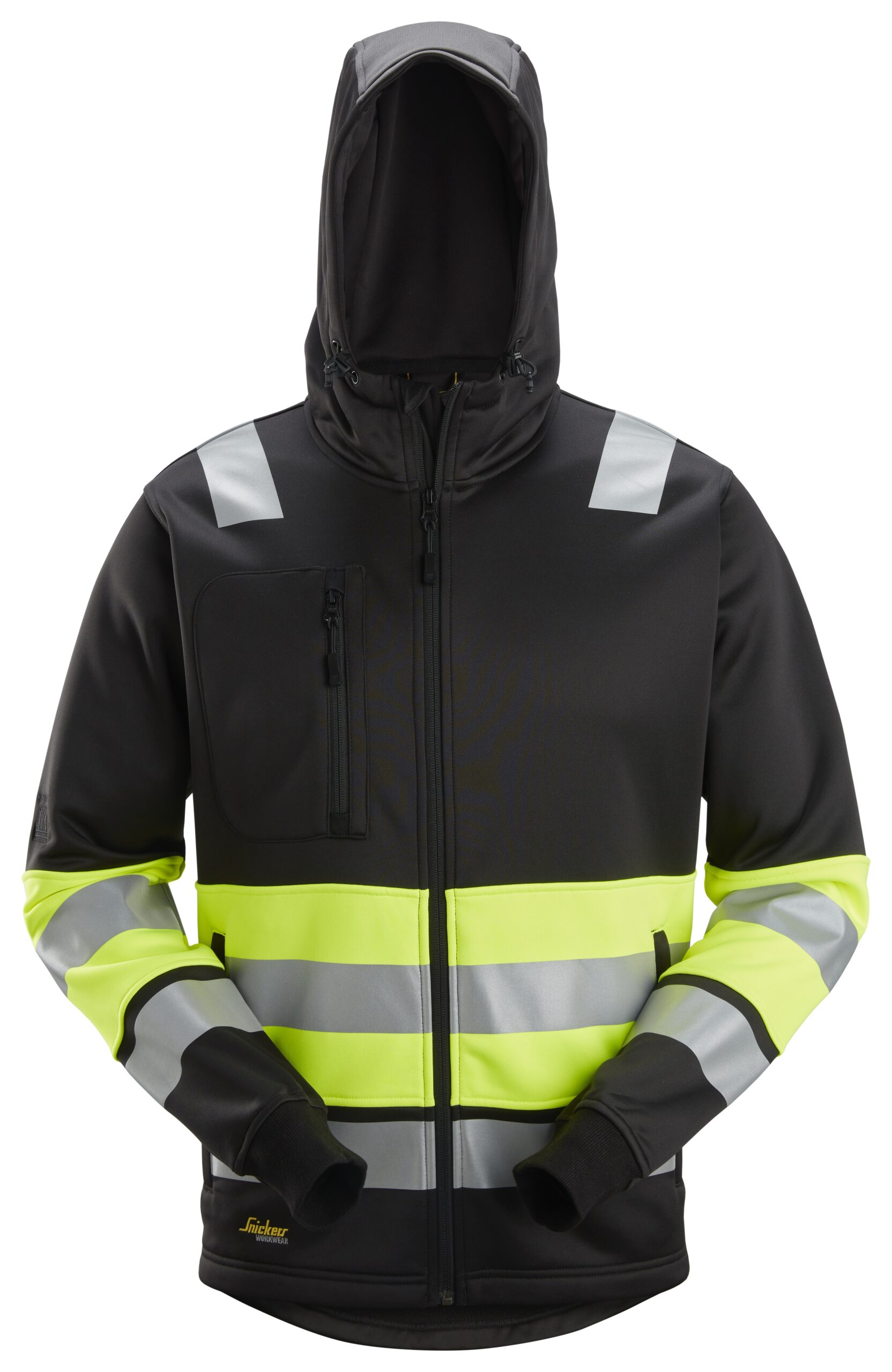 8038 - Bluza odblaskowa z kapturem, na suwak, EN 20471/1 - Snickers - obrazek 2