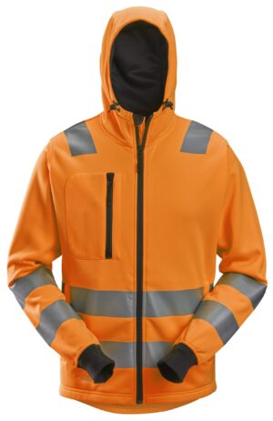 8039 - Bluza odblaskowa AllroundWork z kapturem, na suwak, EN 20471/2/3 - Snickers
