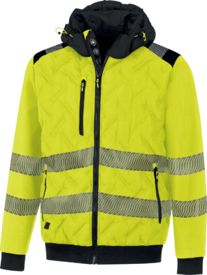 LUTONHV – Kurtka O Wysokiej Widoczności Puchowa Pikowana, Wodoodporna I Oddychająca. Rękawy: Wewnątrz Polar, Na Zewnątrz Z Softshell - Deltaplus