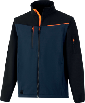 SOCCIA – Bluza Softshell 96% Poliester 4% Elastan - Odpinane Rękawy - Deltaplus