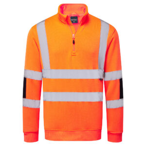 B314 - Bluza ostrzegawcza dzianinowa z krótkim zamkiem - Portwest